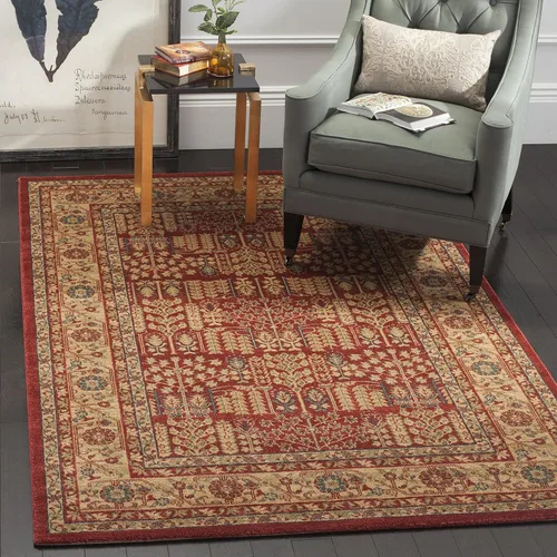 Vista 15 de SAFAVIEH Mahal Collection - Alfombra decorativa, 2.2 x 4 pies, azul marino y natural, diseño oriental tradicional, no desprende pelusa y de fácil