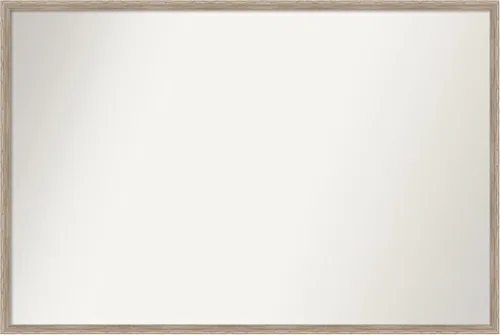 Vista 39 de Amanti Art Espejo de baño blanco para sobre el fregadero, 24 x 27 pulgadas, espejo de tocador rectangular con cuña de madera dura, marco de madera