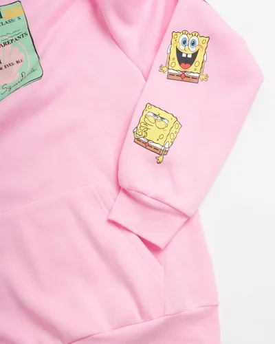 Vista 5 de Nickelodeon Sudaderas con capucha para hombre, con estampado de Bob Esponja y Patrick, unisex, de vellón, sudaderas casuales para hombres y mujeres