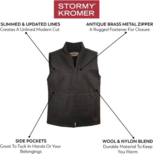 Vista 33 de Stormy Kromer The Ironwood Vest - Chaleco de invierno con cremallera para hombre, ropa de abrigo para clima frío