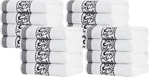 Vista 44 de Superior Juego de toallas de algodón 3 piezas, patrón griego decorativo, artículos esenciales para el hogar, toallas absorbentes, decoración