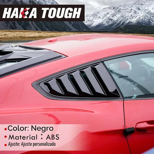 Vista 3 de HAKA TOUGH Escobillas para ventana trasera y lateral para Ford Mustang 2015-2022, cubierta de escobilla para parabrisas lateral y trasera, protector
