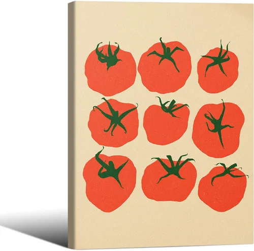 Vista 42 de Impresiones de Sardinas - Pósteres de pared de cocina de moda, diseño de rayas verdes, retro y moderna, estética de alimentos para el hogar