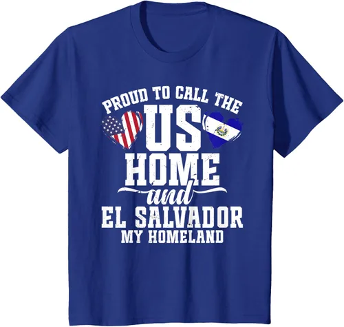 Vista 8 de Traje salvadoreño para hombre y mujer, camiseta de El Salvador con la bandera de Estados Unidos, Negro -, Pequeña