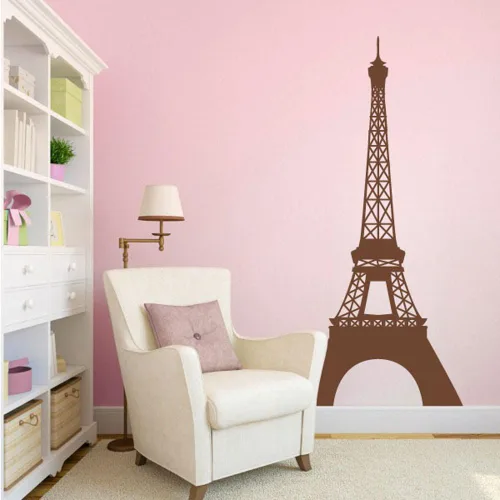 Vista 9 de Torre Eiffel de París para pared Wall Art Home Decor la Tour Eiffel vinilo calcomanía de pared Black