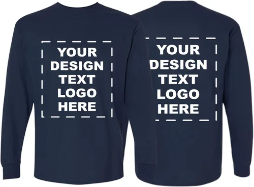 Vista 10 de Camiseta personalizada de manga larga para hombres y mujeres, añade tu propio diseño, logotipo, texto, foto, camiseta de manga larga personalizada