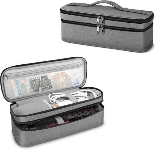 Vista 9 de SITHON Estuche de transporte de viaje de doble capa para Shark FlexStyle/SmoothStyle, bolsa organizadora de almacenamiento resistente al agua