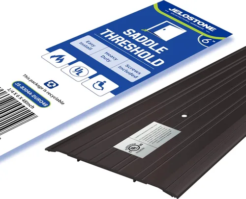 Vista 8 de 6" W x 1/4" H x 36" L - Commercial Aluminum Door Threshold(Dark Bronze Anodized)- Door Saddle- ADA accessible Barrier Free- Fire Rated- Door Bronce