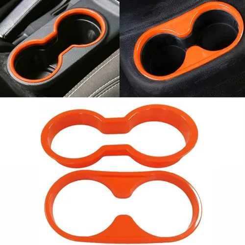 Vista 3 de Juego de tapicería E-cowlboy para portavasos delanteros y posteriores, palanca de cambios y caja de transferencias para Jeep Wrangler de 2 o 4