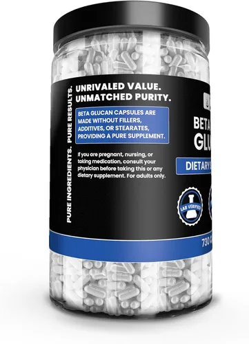 Vista 3 de Pure Original Ingredients Beta Glucano 1,3/1,6, (730 Recuento) Sin Magnesio O Rellenos De Arroz, Siempre Puro