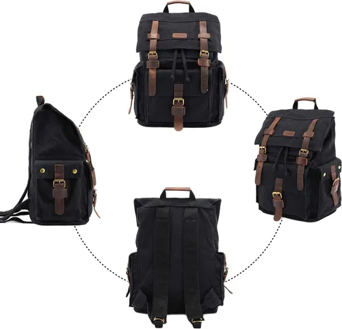 Vista 7 de Mochila Kattee de lona para hombre