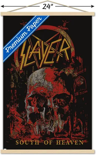 Vista 3 de Trends International Slayer - Póster de pared del sur del cielo, 22.37 x 34.00 pulgadas, paquete de impresión premium y colgador de madera de haya