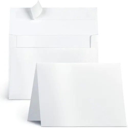 Vista 12 de Goefun Tarjetas y sobres de papel kraft marrón de 5 x 7 pulgadas, sobres A7 autosellados con cartulina marrón plegada de 5 x 7 pulgadas, paquete