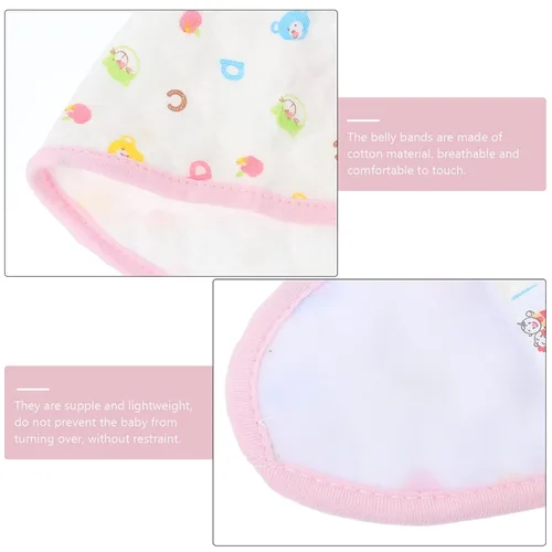 Vista 4 de Healifty Cinturón de hernia umbilical para bebé, banda de cordón para el ombligo para bebé, banda ajustable para el vientre, color rosa