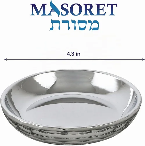 Vista 4 de Taza Kiddush de vidrio de 6.4 pulgadas con espejo, dorado por dentro, incluye bandeja Conjunto 1