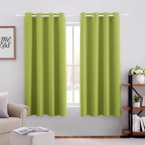 Vista 15 de Cortinas y cortinas de poliéster con ojales en la parte superior para oscurecer la habitación, sala de estar con aislamiento térmico
