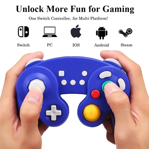 Vista 8 de EXLENE Gamecube Controller Switch, Wireless Switch Pro Controller for Nintendo SwitchLitePCAndroidIosSteam, Support Wake Up, Motion, Adjustable