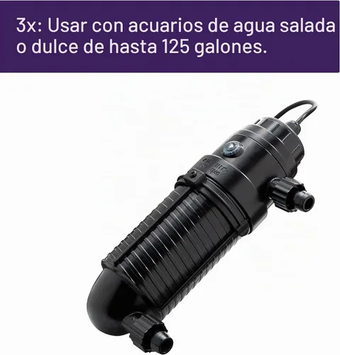 Vista 6 de Coralife Turbo-Twist 3X Esterilizador UV para acuario, hasta 125 galones