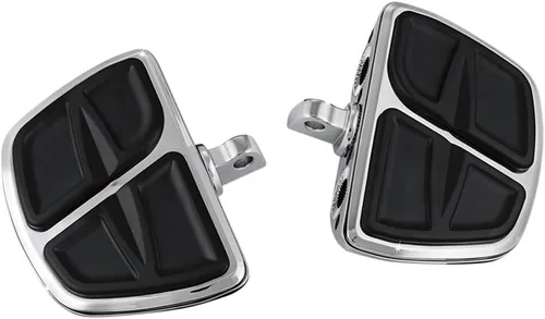 Vista 9 de Kuryakyn 7613 - Accesorio para motocicleta: Pisos de tablero mini cinético sin adaptadores, negro brillante, 1 par Cromo