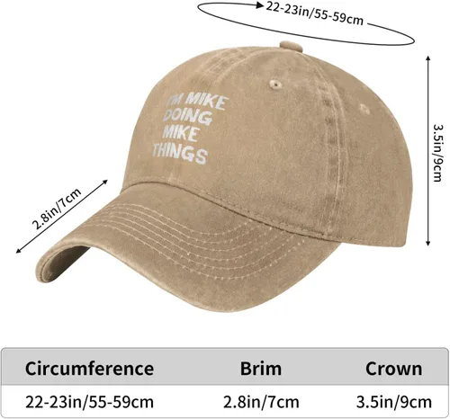 Vista 3 de Philysonic Funny Hat Im Mike Doing Mike Things Hats Men Dad Cap Fashionable