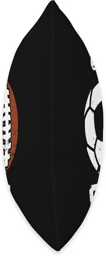 Vista 2 de Ball Girl Funny Soccer Football Girl Throw Pillow