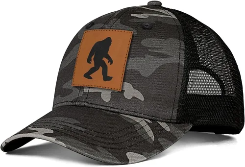 Vista 17 de Mens Hat Snapback Trucker Hats Outdoor Gifts for Men Dad Husband Father's Day Leather Pattern Baseball Cap Cs1012 Pie Grande-00