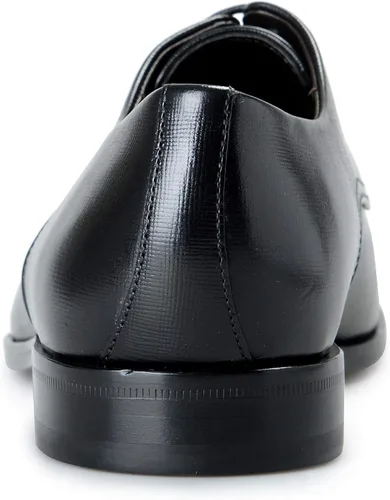 Vista 3 de Hugo Boss Highline_Derb_pr1 Zapatos Derby de cuero texturizado negro US 7.5 IT 40.5