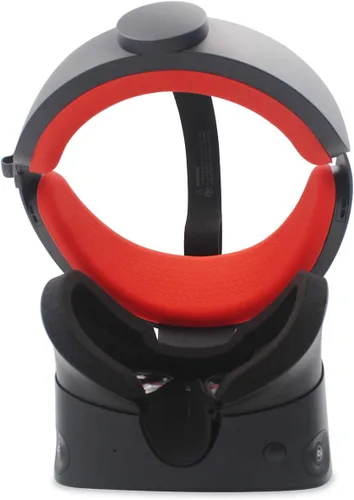 Vista 2 de AMVR VR Front Foam & Rear Foam Silicone Protective Covers for Oculus Rift S Headset Sweatproof Waterproof Anti-Dirty Replacement Accessories (Red)
