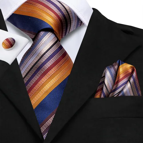 Vista 217 de Dubulle Corbata tejida de cachemira para hombre y gemelos de pañuelo para hombre, conjunto de gemelos para boda formal y negocios