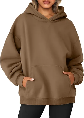 Vista 46 de AUTOMET Sudaderas de gran tamaño con capucha de forro polar para mujer, camisas de manga larga, sudaderas con bolsillo para otoño 2025