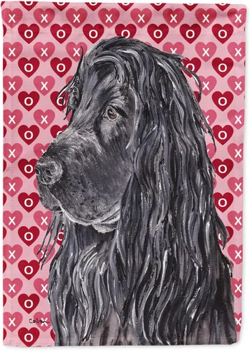 Vista 53 de Caroline's Treasures SS4484GF Bandera de jardín con diseño de bulldog inglés y corazones para el Día de San Valentín, bandera decorativa para patio