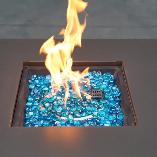 Vista 4 de onlyfire - Perlas de vidrio de fuego de 10 libras para hogueras de propano, rocas de vidrio reflectante de chimenea de 1/2 pulgada, mármoles planos