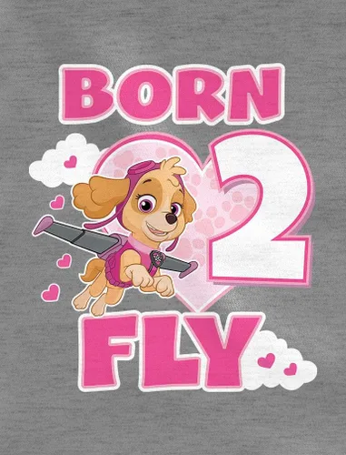 Vista 2 de Time Flies Skye - Camiseta de cumpleaños para niños pequeños, diseño de Patrulla Canina 2nd / Negro