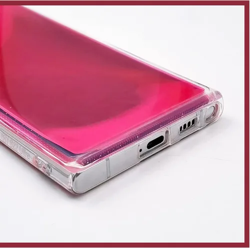 Vista 4 de Losin Funda fluorescente compatible con Galaxy S22 Ultra Quicksand Case Liquid Glow Sand Phone Case Luxury Glow in the Darkness Noctiluncent Liquid