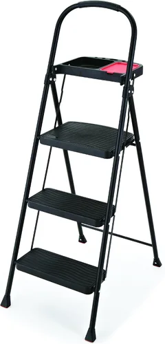 Vista 10 de Rubbermaid, taburete de 1 escalón de acero., Plateado, RMS-1