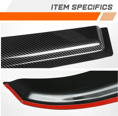 Vista 6 de PM PERFORMOTOR 4 unidades de cinta negra ahumada brillante para ventana lateral, deflector, protector de lluvia, compatible con Chevy Equinoccio