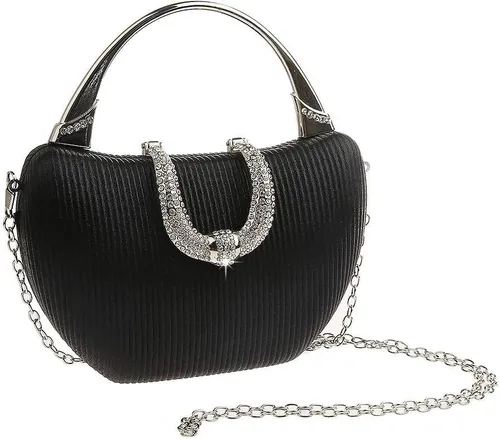 Vista 3 de RomanticDesign Elegante bolso de noche para mujer, con lentejuelas brillantes, para fiesta, cóctel, graduación, bolso de novia