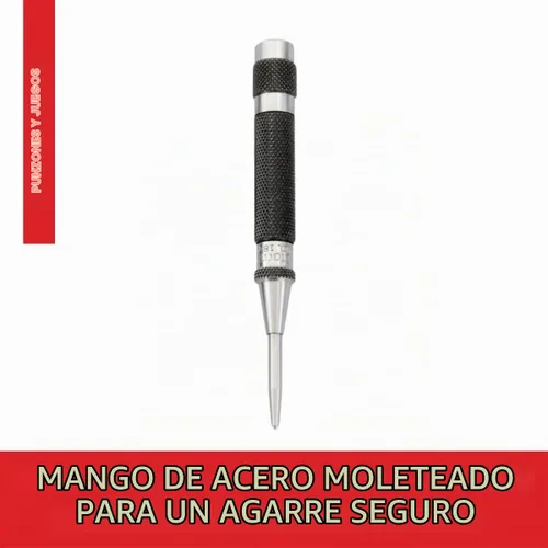 Vista 4 de Starrett 18AA, Perforadora para centro de carga pesada con toque o golpe ajustable, longitud 5-14", diámetro 11/16