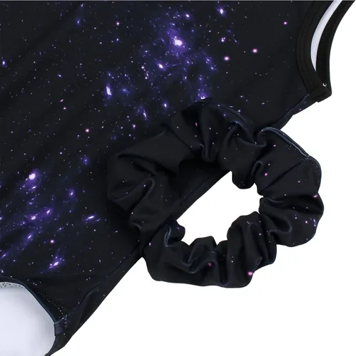 Vista 5 de Leotardos de gimnasia para niñas con pantalones cortos brillantes para bailar ballet