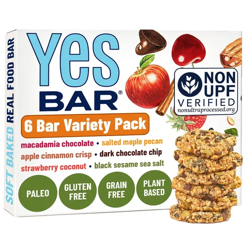 Vista 25 de The YES Bar Barra de manzana y canela crujiente – Proteína a base de plantas, barra de aperitivo decadente – Vegana, paleo, sin gluten, sin lácteos