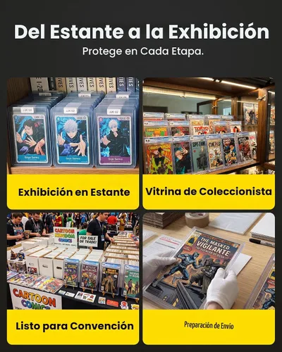 Vista 10 de Protectores rígidos superiores para cómics modernos, fundas protectoras rígidas para almacenamiento y exhibición de cómics, paquete de 10