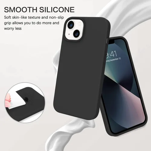 Vista 2 de BENTOBEN Funda para iPhone 13 Mini, iPhone 13 Mini, ajuste delgado, silicona líquida, gel suave, antiarañazos, a prueba de golpes, funda protectora
