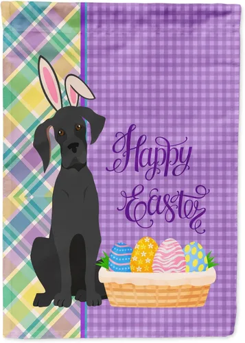 Vista 6 de Caroline's Treasures WDK4925GF Bandera de Pascua Airedale Terrier negra y tostada, tamaño jardín, bandera decorativa para patio exterior, patio