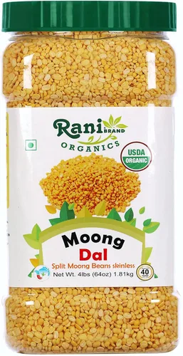 Vista 30 de Rani Moong Dal (frijoles mung partidos sin piel) Lentejas indias 14 oz (400 g) ~ Todo natural Apto para celíacos Sin OGM Kosher Vegano