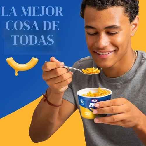 Vista 5 de Kraft - Cena para macarrones con queso, 4 tazas para microondas, original, 2.05 onzas Para cenas o cenas fáciles, sin sabores artificiales