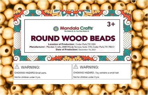 Vista 32 de Mandala Crafts - 2000 cuentas de madera redondas pequeñas de 6 mm para manualidades, suministros de macramé - cuentas de madera natural negra sin