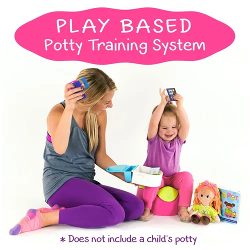 Vista 2 de Entrenamiento para ir al baño con Tot On The Pot, el sistema completo incluye guía para padres, libro para niños, muñeca para ir al baño, tarjetas