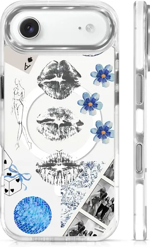 Vista 119 de Funda para iPhone 13 Pro, transparente con bonito patrón de tiburón azul, compatible con Magsafe funda protectora suave para mujeres y niñas (blanco)