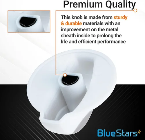 Vista 4 de BlueStars Paquete de 2 pomos selectores para lavadora/secadora 134844410 Compatible con Frigidaire, Westinghouse, Elec-trolux- Repalces