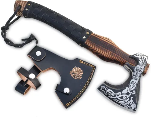 Vista 4 de Exquisita hacha vikinga hecha a mano, ideal para coleccionistas y entusiastas Auténtica, artesanal Hacha de estilo medieval con acero de alto